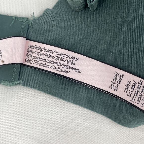 Victoria's Secret Green Lined Demi Bra Size 32DDD - Picture 8 of 8